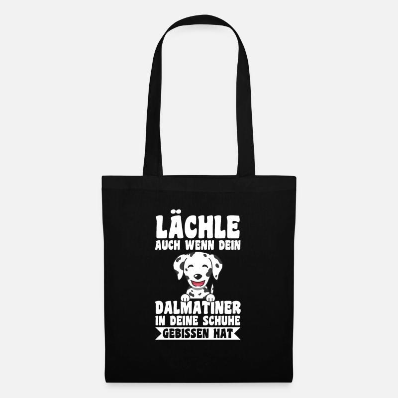 Hund Dalmatiner - Stoffbeutel - Schwarz