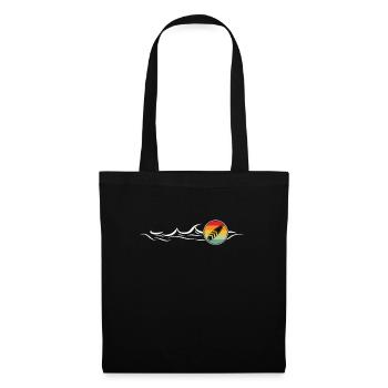 Surf Tropical Surfen Sommer Surfbrett Retro - Stoffbeutel - Schwarz - Vorne