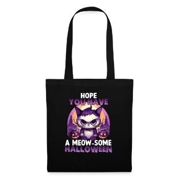 Kawaii Anime Katzen Kostüm Halloween Anime Katzen - Stoffbeutel - Schwarz - Vorne