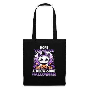 Costume d'Halloween de chat kawaii pour les fans - Sac en tissu - noir - Devant