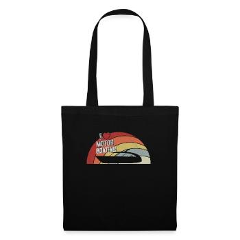 Bateau à moteur - Capitaine Bateau à moteur du lac Boater - Sac en tissu - noir - Devant