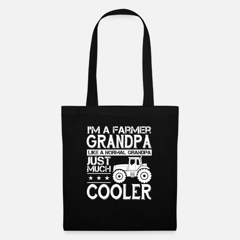 Vatertag Geschenkidee Opa Traktor Landwirt - Stoffbeutel - Schwarz