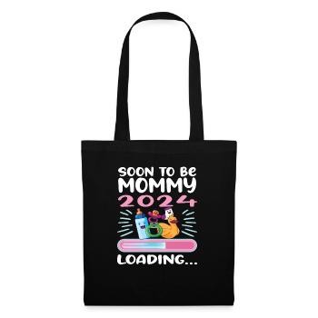 Maman 2024 Enceinte Maman Grossesse - Sac en tissu - noir - Devant