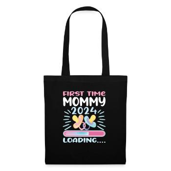Maman 2024 Enceinte Maman Grossesse - Sac en tissu - noir - Devant