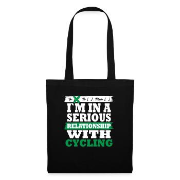 Cyclisme Ma relation sérieuse drôle - Sac en tissu - noir - Devant