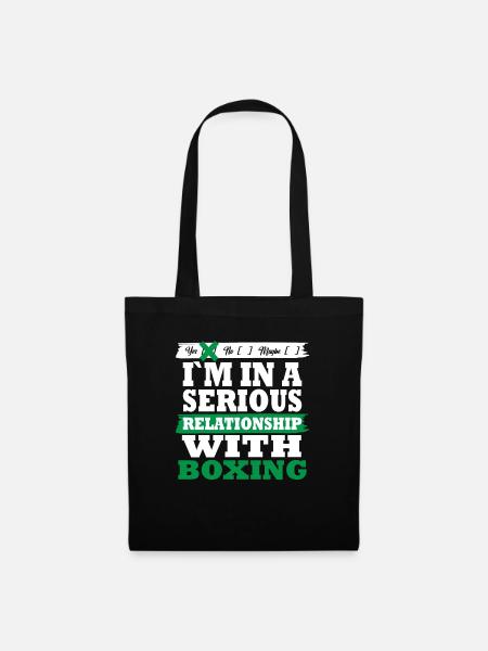 Boxing My serious relationship funny - Stoffbeutel - Schwarz