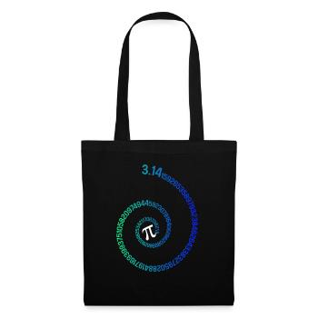 Pi Spirale Nouveauté Math Geek 3.14 Pi Jour - Sac en tissu - noir - Devant