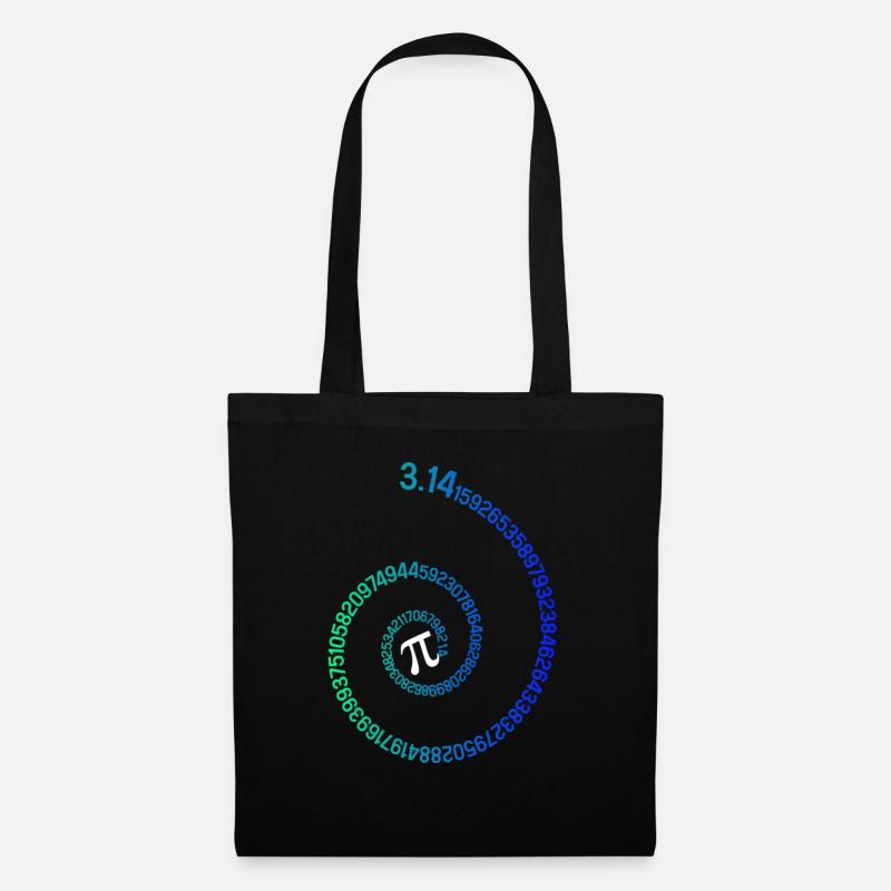 Pi Spiral Novelty Math Geek 3.14 Pi Day - Tote Bag - black