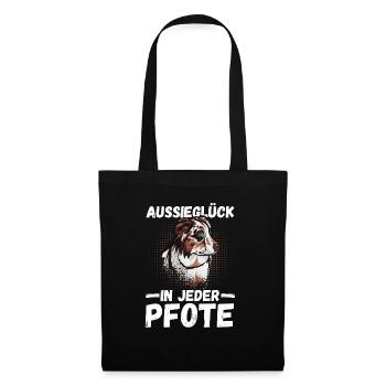 Australian Shepherd Hund Aussie - Stoffbeutel - Schwarz - Vorne