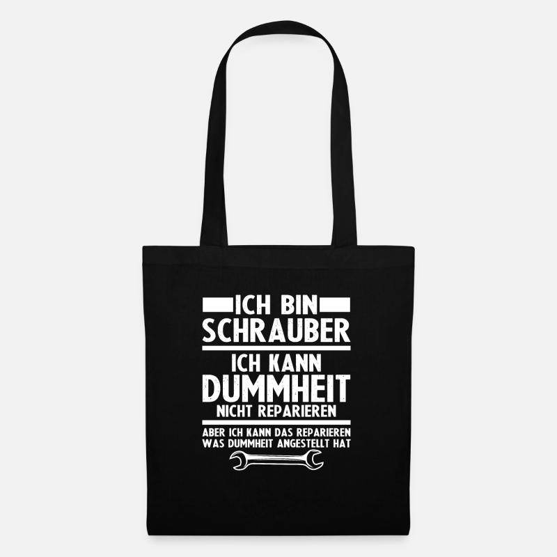 Ich bin schrauber - Stoffbeutel - Schwarz