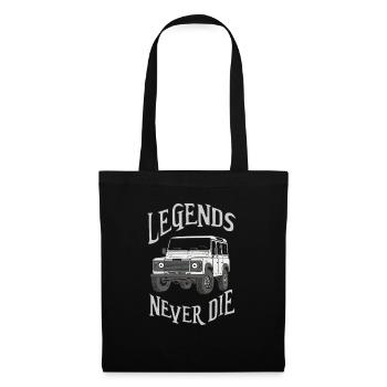 Landy Defender 4x4 Legends never die - Meilleures ventes - Sac en tissu - noir - Devant
