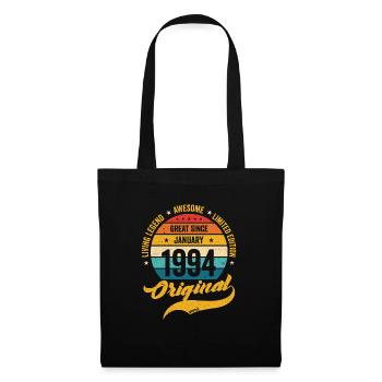 Retro 30 Years January 1994 Birthday Vintage Bday - Tote Bag - black - Front