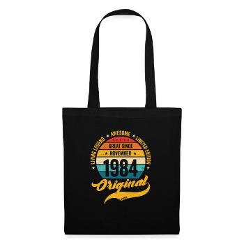 Rétro 40 ans Novembre 1984 Anniversaire Vintage - Sac en tissu - noir - Devant