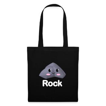 Ciseaux Papier Pierre Drôle Groupe Kawaii - Sac en tissu - noir - Devant