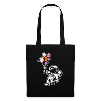 Astronaut Holding Planet Balloons Solar System - Tote Bag - black - Front