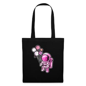 Astronaut Holding Planet Balloons Solar System - Tote Bag - black - Front