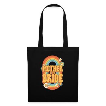 Groovy Bridal Wedding Party Bridal Flower Flowers - Tote Bag - black - Front
