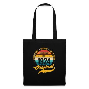 Retro 100 Years May 1924 Birthday Vintage Bday - Tote Bag - black - Front