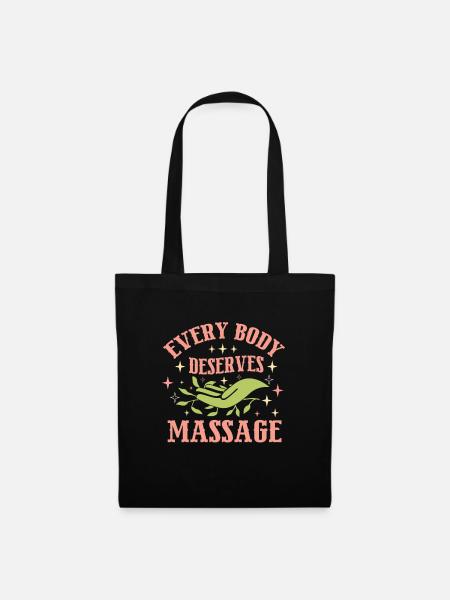 Massagetherapeuten Therapie Masseuse Wertschätzung - Stoffbeutel - Schwarz