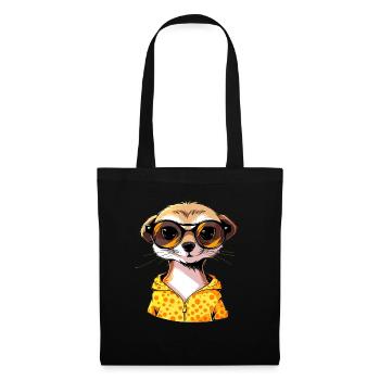 Meerkat with sunglasses Meerkat - Tote Bag - black - Front