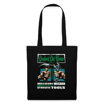 Structural steel worker Occupation Saying Worker - Tote Bag - black - Front