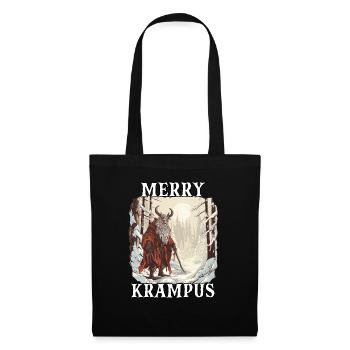 Krampus T Gruseliger Weihnachtsmann Kramperl - Stoffbeutel - Schwarz - Vorne