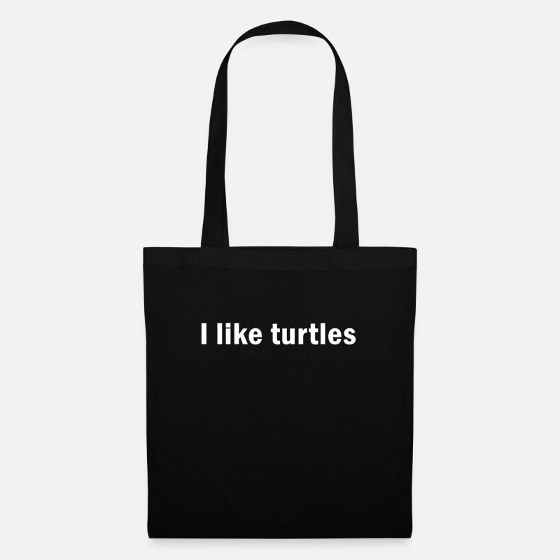 I Like Turtles Turtle - Tote Bag - black