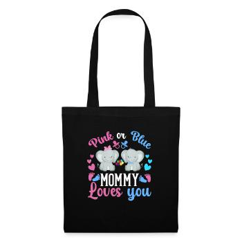 Pink Or Blue Mama Loves You Sex - Tote Bag - black - Front