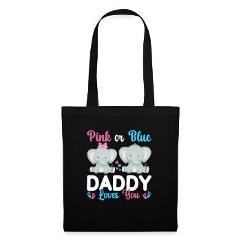 Pink Or Blue Daddy Loves You Sex - Tote Bag - black - Front