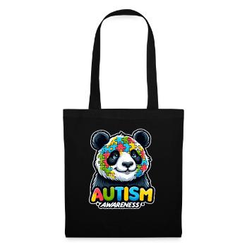 Autism Awareness puzzles piece - Stoffbeutel - Schwarz - Vorne