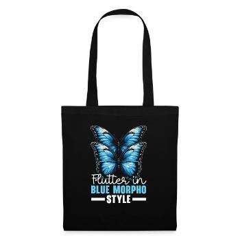 Butterfly Lover Insect Bug Blue Morpho Butterfly - Tote Bag - black - Front