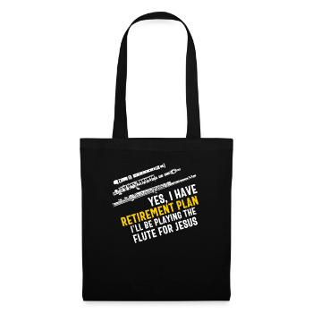 Flûtiste Chrétien Femmes Filles Hommes Flûtiste - Sac en tissu - noir - Devant