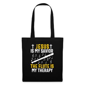 Flûtiste Chrétien Femmes Filles Hommes Flûtiste - Sac en tissu - noir - Devant