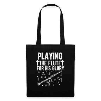 Flûtiste Chrétien Femmes Filles Hommes Flûtiste - Sac en tissu - noir - Devant