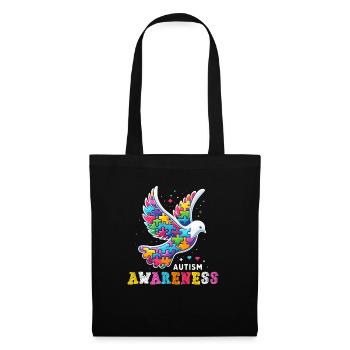 Autism Awareness puzzles piece - Tote Bag - black - Front