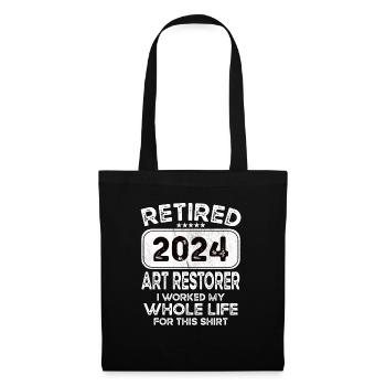Retired Art restorer 2024 - Tote Bag - black - Front