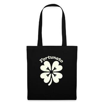 Fortunato Emblem Distressed Four-Leaf - Tote Bag - black - Front