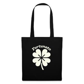 Fortunato Emblem Distressed Four-Leaf - Tote Bag - black - Front