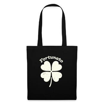 Fortunato Emblem Distressed Four-Leaf - Tote Bag - black - Front