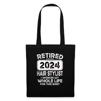 Coiffeur retraité 2024 - Sac en tissu - noir - Devant