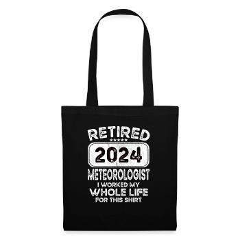 Retired Meteorologist 2024 - Stoffbeutel - Schwarz - Vorne