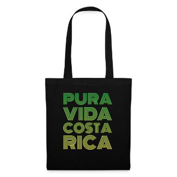Pura Vida Costa Rica - Sac en tissu - noir - Devant