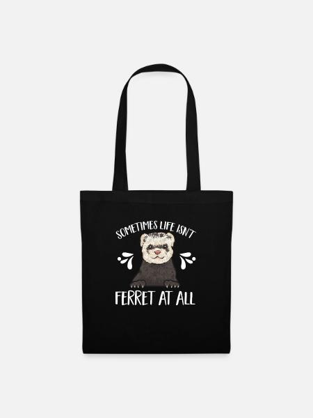 Frettchen Besitzer Frettchen - Stoffbeutel - Schwarz