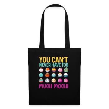 Mochi Japanischer Reiskuchen Süßigkeiten Snack Süßes Mochi - Stoffbeutel - Schwarz - Vorne