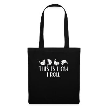 C'est comme ça que je roule mon doux chat - Sac en tissu - noir - Devant
