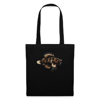 Borstennase Plecos Fischliebhaber Süßwasseraquarium - Stoffbeutel - Schwarz - Vorne