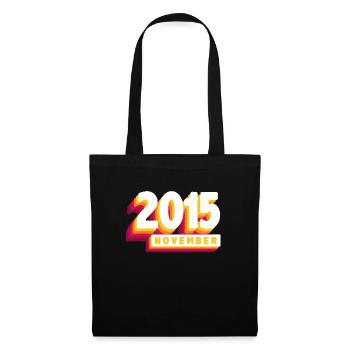 November 2015 8 Years Husband Wife Birthday - Tote Bag - black - Front