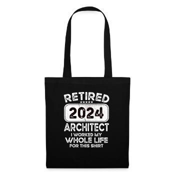 Retired Architect 2024 - Tote Bag - black - Front