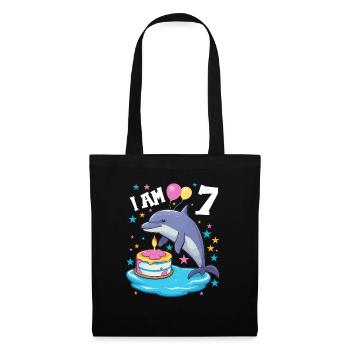 I am 7 years old Dolphins Dolphin 7th birthday - Tote Bag - black - Front