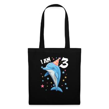 I am 3 years old Dolphins Dolphin 3rd birthday - Tote Bag - black - Front